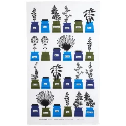 Kökshanddukar|Kökshanddukar-Almedahls Persons kryddskåp kökshandduk, blå-grön