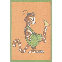 Barnfiltar|Barnfiltar-Ekelund Linneväveri Pettson & Findus barnfilt, Hej på dig