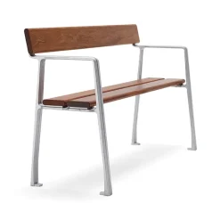 Loungemöbler·Loungesoffor|Loungesoffor-Byarums bruk Piccolo soffa, Mahogny, rå aluminiumstativ