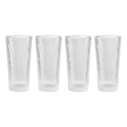 Drinkglas-Stelton Pilastro long drink glas 30 cl 4-pack, Clear