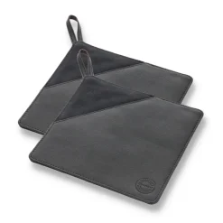 Gourmet grytlapp 20,5x20,5 cm 2-pack, Svart läder^Pillivuyt Sale