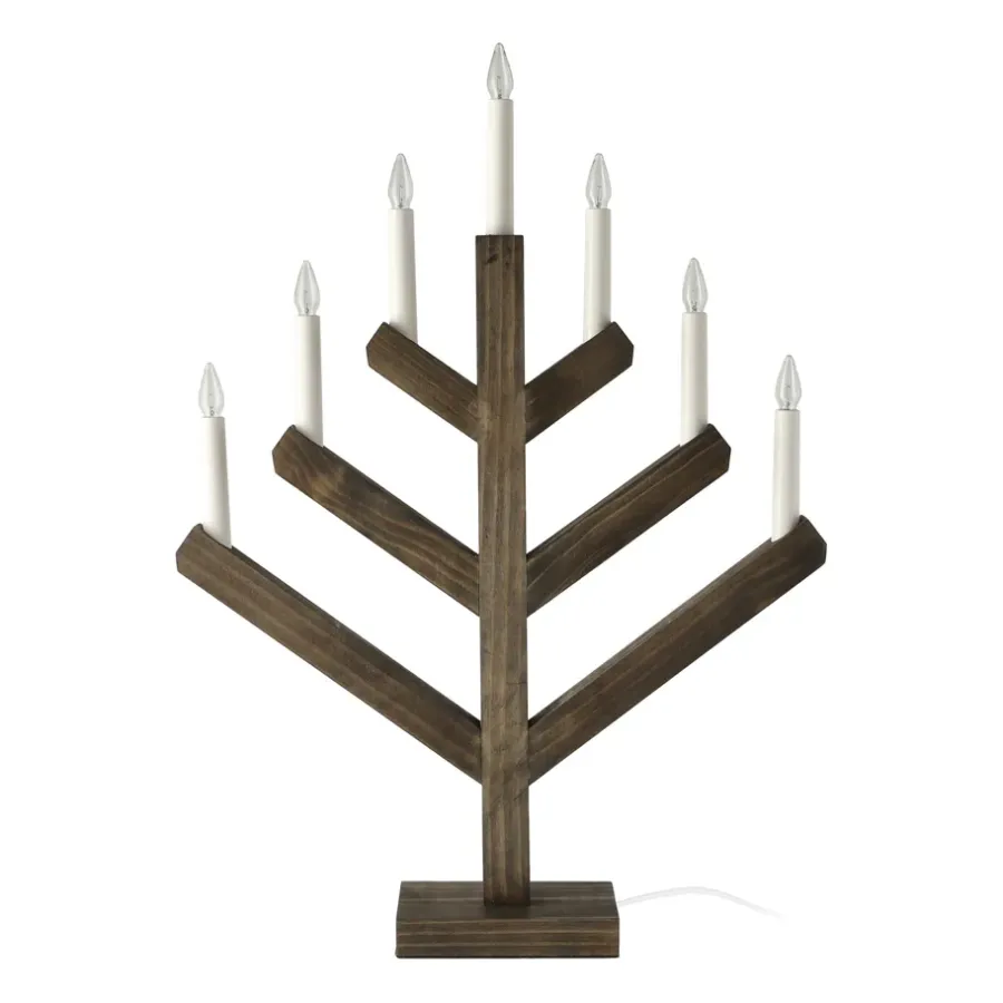 Pine adventsljusstake 62 cm, Mörkbetsad^Scandi Living Online