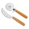 Pizzaskärare-Dorre Pino pizzaset kniv och pizzaskärare, Akacia-rostfritt stål