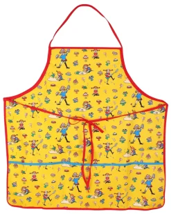 Pippi bakar förkläde Vuxen 70x70 cm, Gul^Martinex New