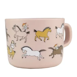 Barnmuggar|Plastmuggar-Rätt Start Pippi Cirkus mugg 25 cl, Rosa