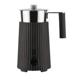 Kaffemaskiner|Övriga Köksredskap-Alessi Plissé mjölkskummare 35 cl, Svart
