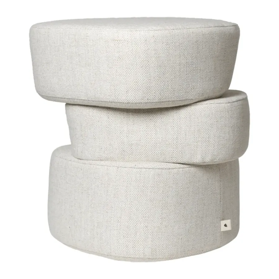 Sittpuffar-Ferm Living Plyo staple sittpuff, Off-white
