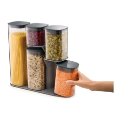 Förvaringsburkar-Joseph Joseph Podium förvaringsburk 5 delar, Grå