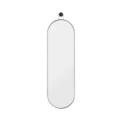 Väggspeglar-Ferm Living Poise oval spegel, svart