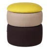 Sittpuffar-Broste Copenhagen Pond puff 42 cm, Yellow-beige-dark grape