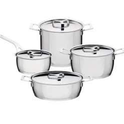 Grytset & Kastrullset|Kastruller-Alessi Pots&Pans grytset, 4 delar