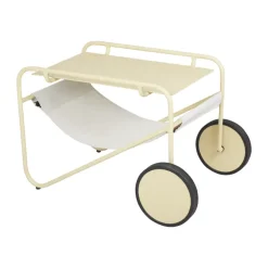 Balkongmöbler·Balkongbord & Cafébord|Balkongbord & Cafébord-Brafab Poul Table sidobord, Lemon-off white, 72x44 cm