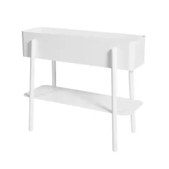 Prunella blomsterbord, vit/aluminium^SMD Design Best