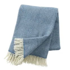 Pulse ullpläd, china blue (blå)^Klippan Yllefabrik Sale