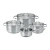 Grytset & Kastrullset-Rösle PureElements gryset med lock 7 delar, Rostfritt stål