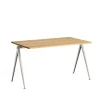 Pyramid 01 skrivbord, Oak clear lacquer-140x75cm-beige stålstativ^HAY