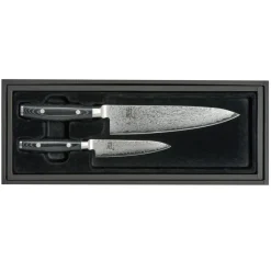 Japanska Knivar|Övriga Knivar-Yaxell Ran kockkniv 20 cm + allkniv 12 cm, 2 delar