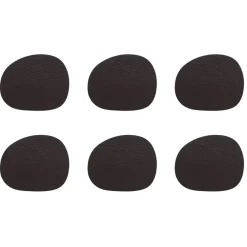 Raw glasunderlägg läder 6-pack, Brown buffalo (brun)^Aida