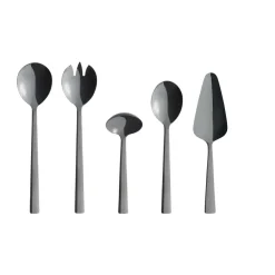 Serveringsbestick-Aida Raw serveringsbestick 5 delar, Svart