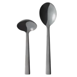 Serveringsbestick-Aida Raw serveringssked 2 delar, Svart