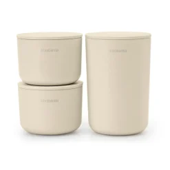 ReNew förvaringsburkar 3-pack, Soft Beige^Brabantia New