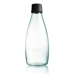 glasflaska 0,8 l, svart^Retap