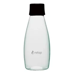 Vattenflaskor-Retap Go 05 glasflaska skruvkork 50 cl, Black