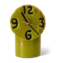 Retro keramikklocka 18 cm, Olive^HKliving Online