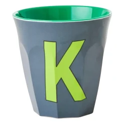 melaminkopp medium bokstav K 30 cl, Dark grey^RICE Online