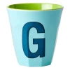 melaminkopp medium bokstav G 30 cl, Mint^RICE Clearance