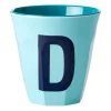 melaminkopp medium bokstav D 30 cl, Mint^RICE New
