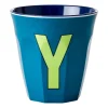 melaminkopp medium bokstav Y 30 cl, Emerald green^RICE Online
