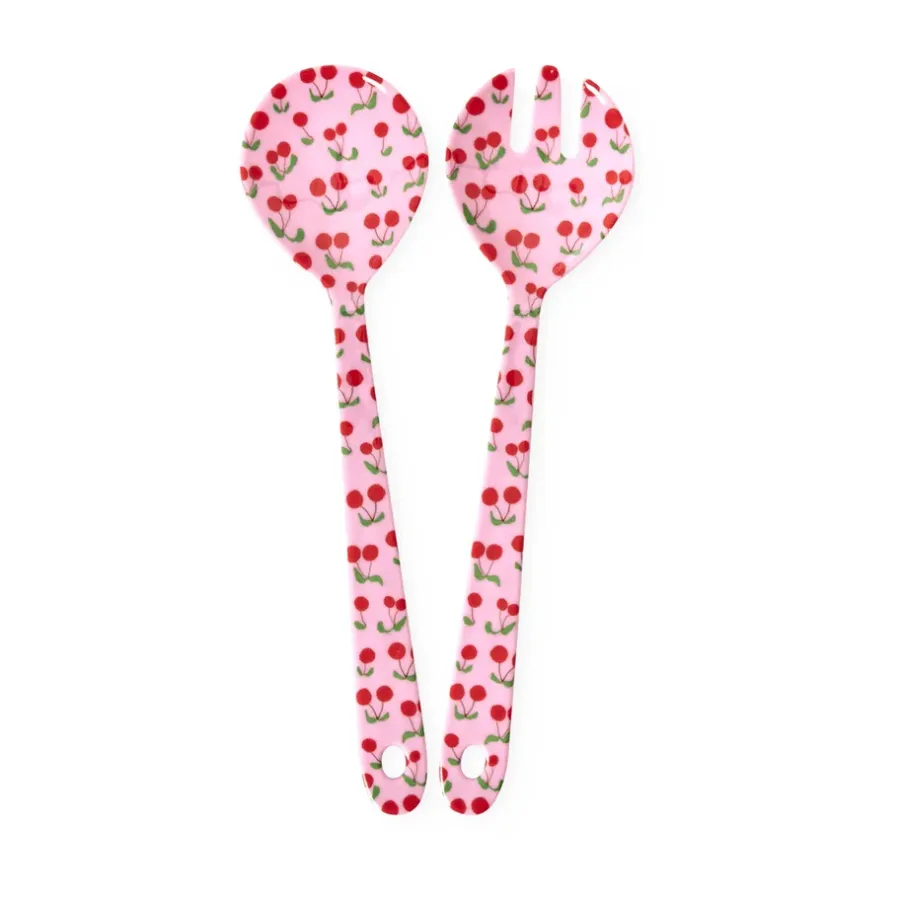 Salladsbestick-RICE salladsbestick melamin 2 delar, Körsbär