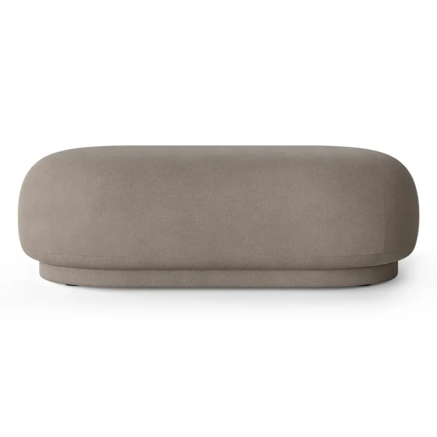 Sittpuffar-Ferm Living Rico ottoman, Brushed warm grey