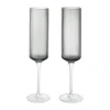 Ripple Champagne flutes champagneglas 15 cl 2-pack, Smoked Grey^Ferm Living Discount