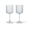Vinglas-Ferm Living Ripple vitvinsglas 26 cl 2-pack, Clear