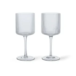 Vinglas-Ferm Living Ripple vitvinsglas 26 cl 2-pack, Clear
