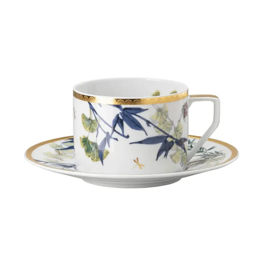 Tekoppar-Rosenthal Heritage Turandot tekopp med fat, Vit