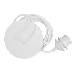 Rosette takupphängning metall, vit^Umage New