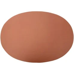 bordstablett läder oval 47x34 cm, Cognac^Ørskov Online
