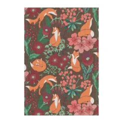 Handdukar Med Julmotiv-Ekelund Linneväveri Rävdans kökshandduk 35x50 cm, Multi