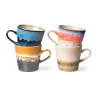 Kaffekoppar-HKliving 70's ceramics Americano mugg 4-pack 26 cl, Pegasus