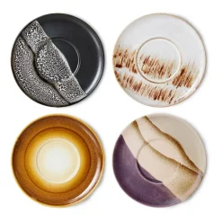 Kaffefat & Tefat-HKliving 70's kaffefat Ø13 cm 4 delar, Mutli