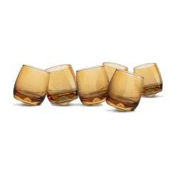 Whiskeyglas & Konjaksglas-Sagaform tumblers med rundad botten 30 cl 6-pack, Amber