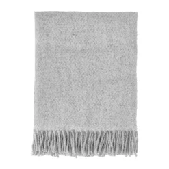 Sandstone ullpläd 130x180 cm, Ljusgrå^Scandi Living Online