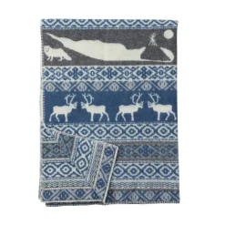 Sarek ullfilt, grå-blå^Klippan Yllefabrik