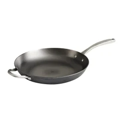 Gjutjärnspannor-Satake stekpanna nitriding handtag fram, 32 cm