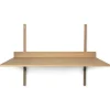 Skrivbord-Ferm Living Sector skrivbord, Oak-black brass