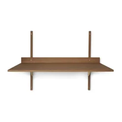 Skrivbord-Ferm Living Sector skrivbord, Smoked Oak, brass