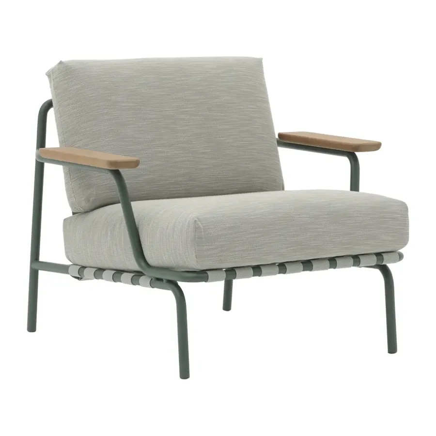 Settle Lounge Chair loungefåtölj, Ribbed Weave 2 Dark green^Muuto Best